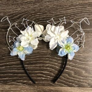 Disney Castle Mickey Mouse Ears Wire Floral Disneyland Headband